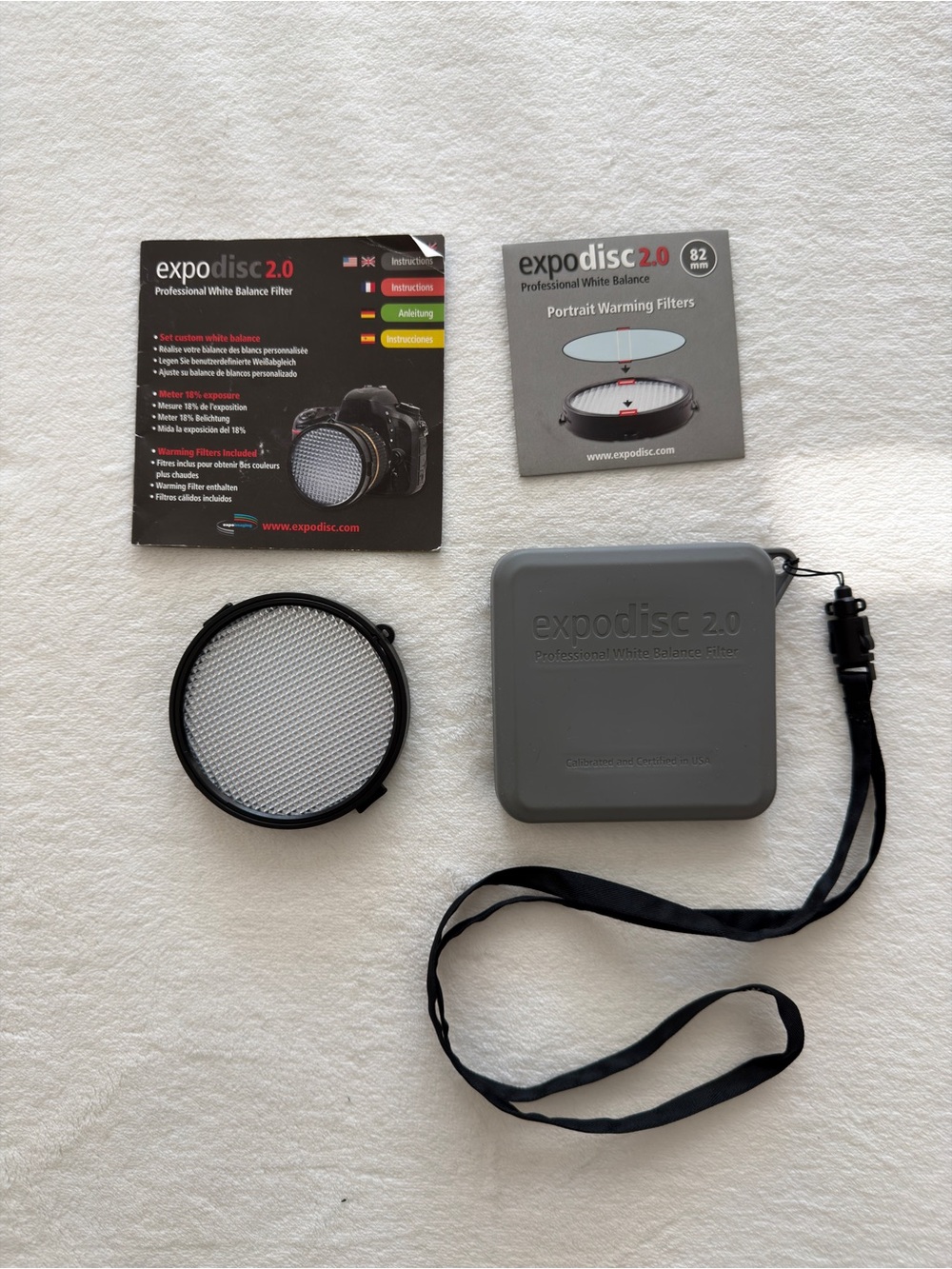 ExpoDisc 2.0 82mm Professional White Balance Filter Photography w/ Case